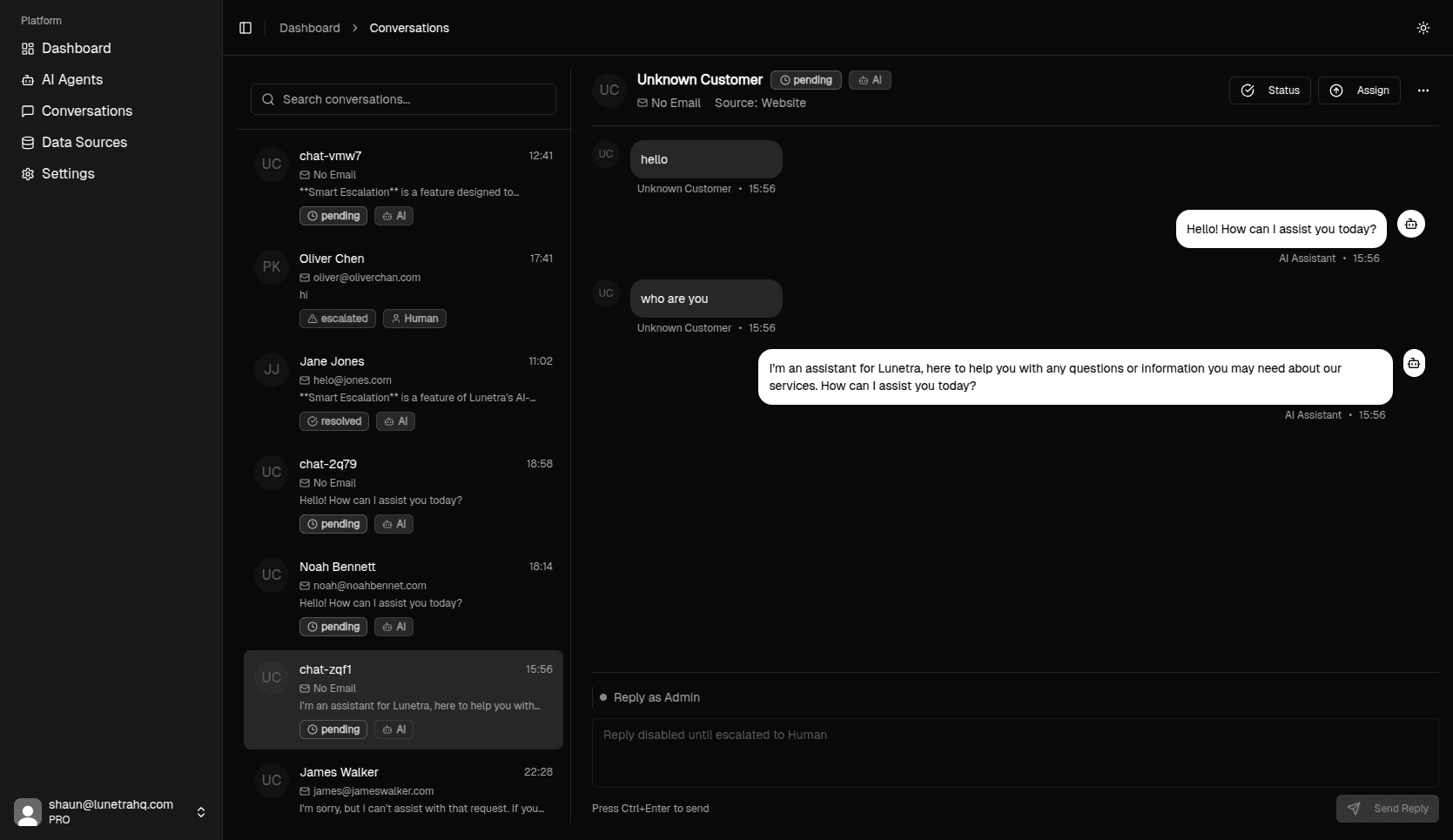 app screen
